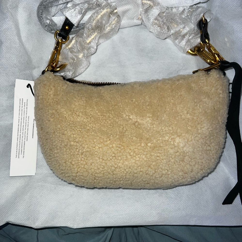 Shearling Shoulder Bag in Cream